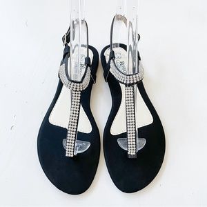 Rosegirl Black Embellished Sandals S7933